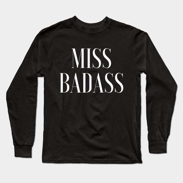 Badass Feminist - F for Feminist Long Sleeve T-Shirt by Feminist Vibes